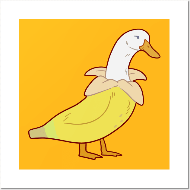 Banana Duck Wall Art by saradaboru